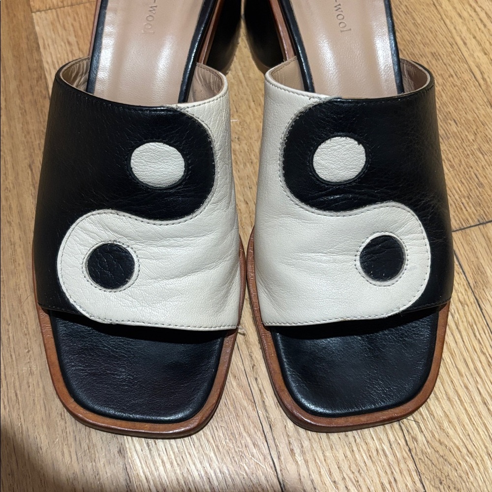 PALOMA WOOL rare balance yin yang chunky heel mules - Picture 7 of 9
